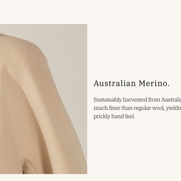 NEW Risa Cashmere-Wool Button Down Car Coat -Light Beige -by Italic - Picture 8 of 9